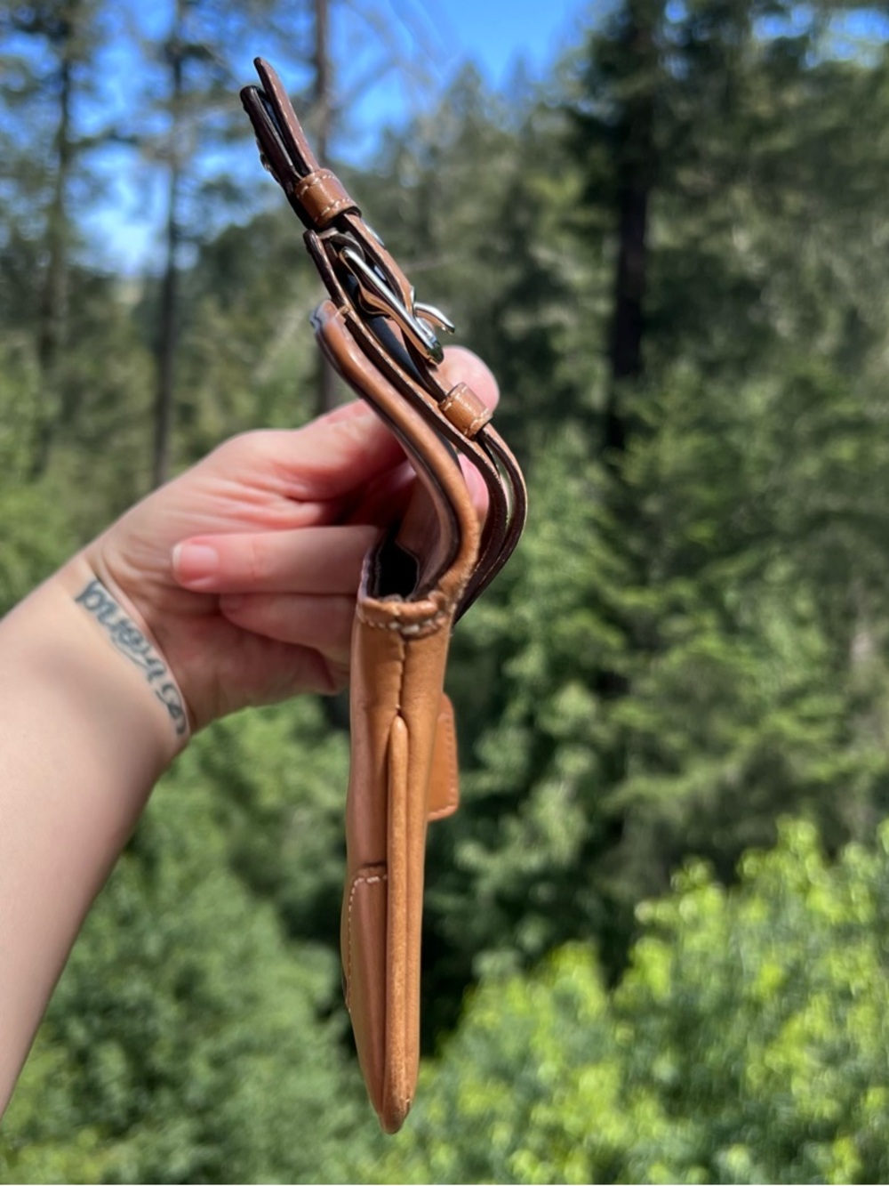 COACH VINTAGE Brown Leather Clutch with Wallet Closing Flap and Tassel AUTHENTIC - Picture 9 of 13